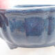 Ceramic bonsai bowl 10.5 x 10.5 x 4.5 cm, color blue - 2/3