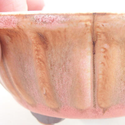 Ceramic bonsai bowl 10.5 x 10.5 x 4.5 cm, color pink - 2