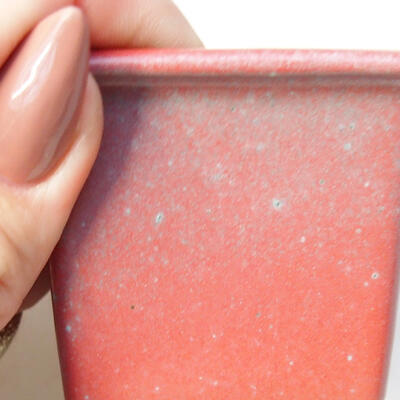Ceramic bonsai bowl 5.5 x 5.5 x 5.5 cm, color pink - 2