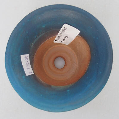 Ceramic bonsai bowl 10 x 10 x 6.5 cm, color blue - 2