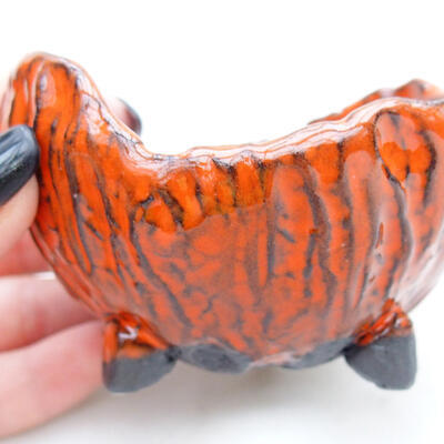 Ceramic shell 8 x 8.5 x 6.5 cm, color orange - 2