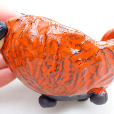 Ceramic Shell 9 x 8 x 7 cm, color orange - 2