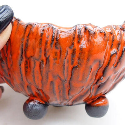 Ceramic shell 8.5 x 8.5 x 6 cm, color orange - 2