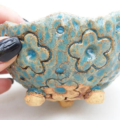 Ceramic Shell 9.5 x 9 x 5 cm, color blue - 2