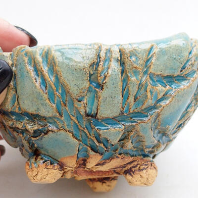 Ceramic shell 9.5 x 9 x 5.5 cm, color blue - 2