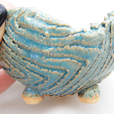 Ceramic shell 9.5 x 9 x 7 cm, color blue - 2