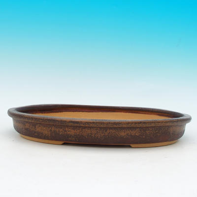 Bonsai ceramic bowl CEJ 4, dark brown - 2