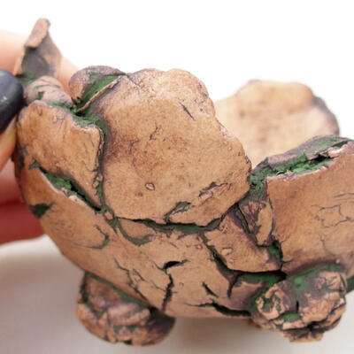 Ceramic shell 8 x 7.5 x 7 cm, color natural green - 2