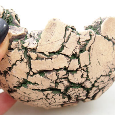 Ceramic shell 9.5 x 9.5 x 5 cm, color natural green - 2