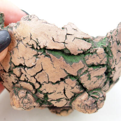 Ceramic shell 9.5 x 8 x 7 cm, color natural green - 2