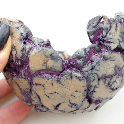 Ceramic shell 9 x 9 x 5.5 cm, color natural purple - 2