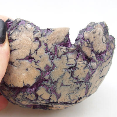 Ceramic shell 9.5 x 9 x 5 cm, color natural purple - 2