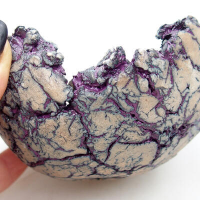 Ceramic shell 9 x 9 x 4.5 cm, color natural purple - 2