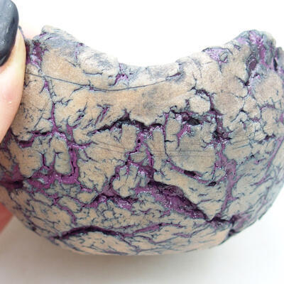 Ceramic shell 9 x 9 x 5 cm, color natural purple - 2