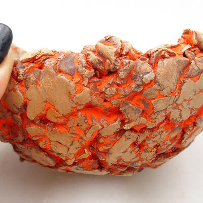 Ceramic Shell 9 x 8.5 x 6 cm, color natural orange - 2