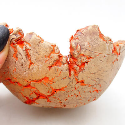 Ceramic Shell 10 x 9 x 5 cm, color natural orange - 2