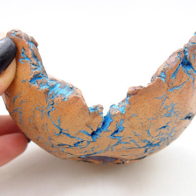Ceramic shell 9.5 x 8 x 5 cm, color natural blue - 2