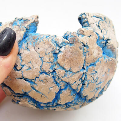 Ceramic Shell 9.5 x 8 x 6 cm, color natural blue - 2
