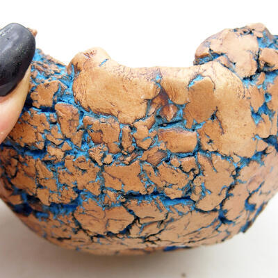 Ceramic Shell 9 x 8.5 x 5 cm, color natural blue - 2