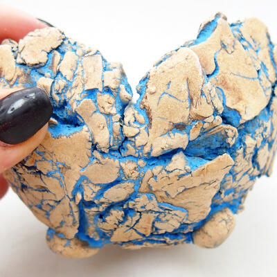 Ceramic shell 9.5 x 9.5 x 6.5 cm, color natural blue - 2