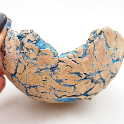 Ceramic Shell 9 x 8 x 5.5 cm, color natural blue - 2