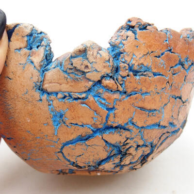 Ceramic shell 9.5 x 8.5 x 5.5 cm, color natural blue - 2