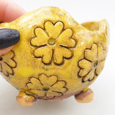 Ceramic shell 8.5 x 8.5 x 6.5 cm, color yellow - 2