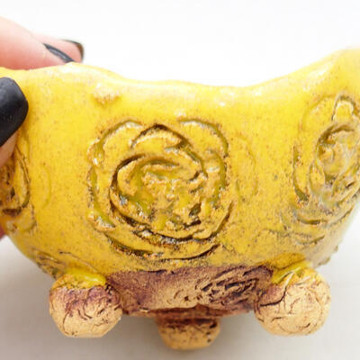 Ceramic shell 8 x 8 x 6 cm, color yellow - 2