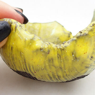 Ceramic shell 7.5 x 7.5 x 6 cm, color yellow - 2
