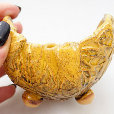 Ceramic Shell 9 x 8 x 7 cm, color yellow - 2