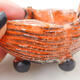Ceramic Shell 8.5 x 8.5 x 5.5 cm, color orange-white - 2/3