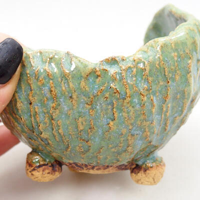 Ceramic shell 8.5 x 8 x 8 cm, color blue-green - 2