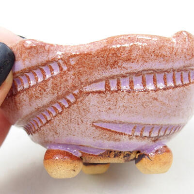 Ceramic shell 8.5 x 8 x 5 cm, color purple - 2