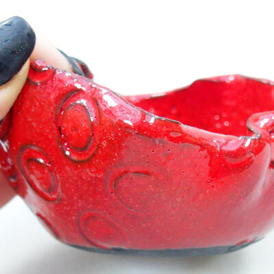 Ceramic shell 8.5 x 8 x 4.5 cm, color red - 2