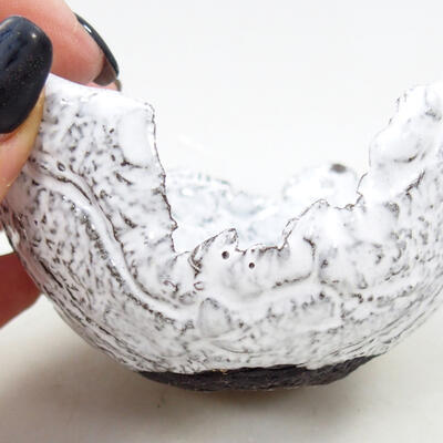 Ceramic shell 8.5 x 8 x 5.5 cm, color white - 2