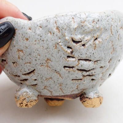 Ceramic shell 9 x 8.5 x 6 cm, gray color - 2