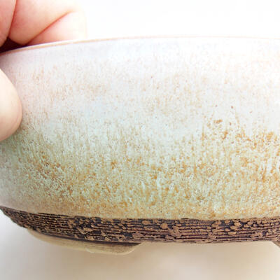 Ceramic bonsai bowl 21 x 21 x 6.5 cm, color beige - 2