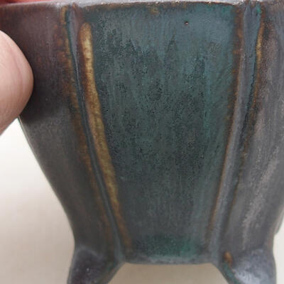 Ceramic bonsai bowl 7 x 7 x 5.5 cm, gray color - 2