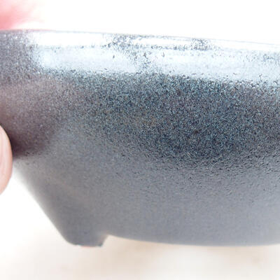 Ceramic bonsai bowl 10.5 x 10.5 x 4 cm, gray color - 2