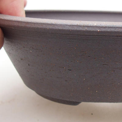 Ceramic bonsai bowl 15 x 15 x 5 cm, gray color - 2