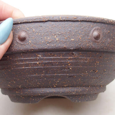 Ceramic bonsai bowl 15.5 x 15.5 x 6.5 cm, color cracked - 2