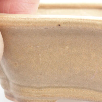 Ceramic bonsai bowl 14 x 10 x 4 cm, color beige - 2