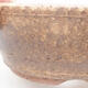 Ceramic bonsai bowl 17 x 17 x 6.5 cm, brown color - 2/3