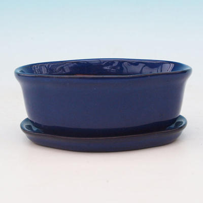 Bonsai bowl tray of water H05 +, blue - 2