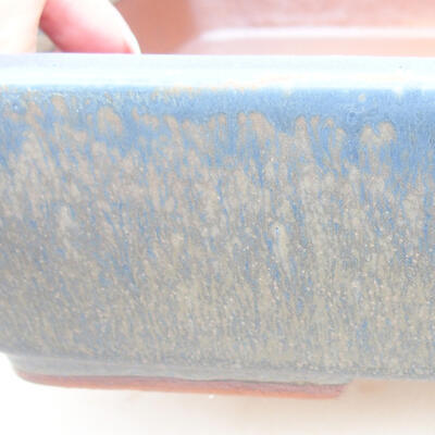 Ceramic bonsai bowl 25 x 19.5 x 6.5 cm, color blue - 2