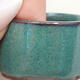 Ceramic bonsai bowl 3.5 x 3.5 x 2 cm, color green - 2/3