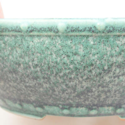 Ceramic bonsai bowl 17 x 17 x 4.5 cm, color green - 2