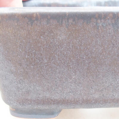 Ceramic bonsai bowl 13 x 10 x 5.5 cm, metal color - 2