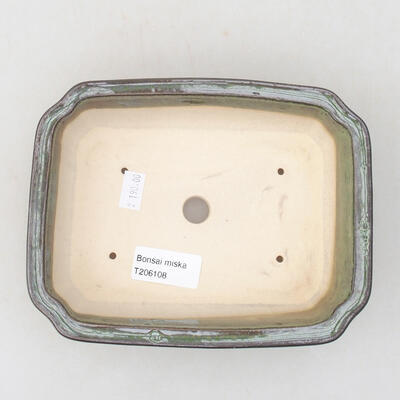 Ceramic bonsai bowl 17 x 13 x 4.5 cm, color green - 2