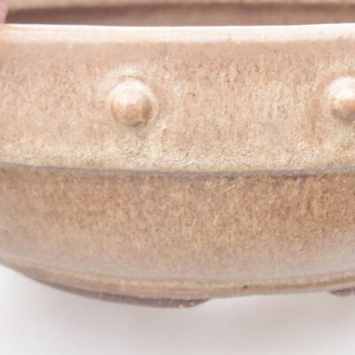 Ceramic bonsai bowl 19 x 19 x 6 cm, color brown - 2